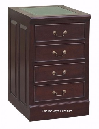 Code: BO 24-M Name: File Cabinet with leather top Size: W=50 x D=60 x H=80 cm